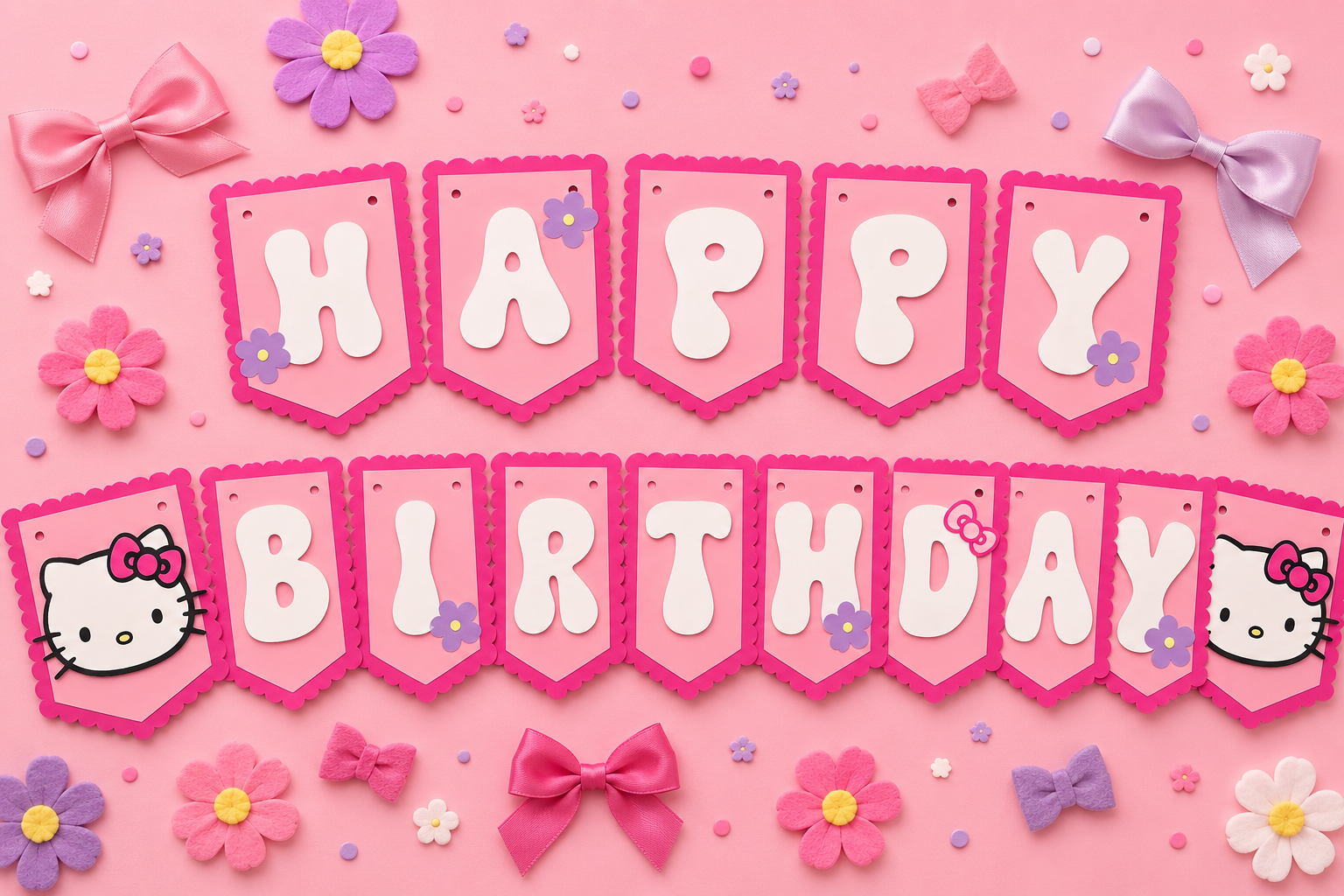 Hello Kitty  Birthday Banner